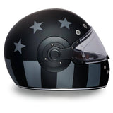 KINGS DOT MATTE BLACK & GRAY DAYTONA RETRO CAPTAIN AMERICA MOTORCYCLE HELMET - R6CAS - KINGS MOTORCYCLE FAIRINGS