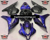 Dark Blue, Black and Matte Black Fairing Kit for a 2009, 2010, 2011 & 2012 Honda CBR600RR motorcycle