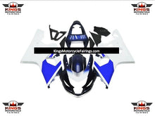 Dark Blue, White and Blue Fairing Kit for a 2004 & 2005 Suzuki GSX-R750 motorcycle