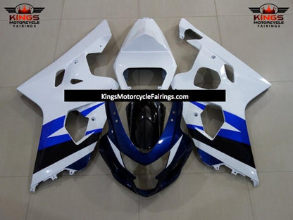 Suzuki GSXR600 (2004-2005) Dark Blue, White, Blue & Black Fairings