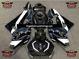 Dark Gray, Blue, Black and White Bull Fairing Kit for a 2013, 2014, 2015, 2016, 2017, 2018, 2019, 2020 & 2021 Honda CBR600RR motorcycle