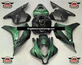 Dark Green, Black and Matte Black Fairing Kit for a 2009, 2010, 2011 & 2012 Honda CBR600RR motorcycle