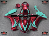 Dark Red and Turquoise Blue Fairing Kit for a 2012, 2013, 2014, 2015 & 2016 Honda CBR1000RR motorcycle