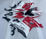 White, Red & Black Fairing Kit for a 2011, 2012, 2013 & 2014 Ducati 1199 motorcycle