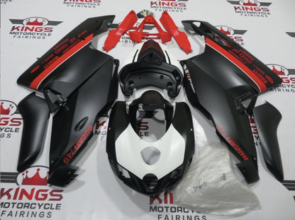 Ducati 999 (2003-2004) Matte Black, Red & White Fairings at KingsMotorcycleFairings.com