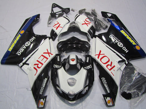 Ducati 999 (2003-2004) Black, White & Red XEROX Fairings