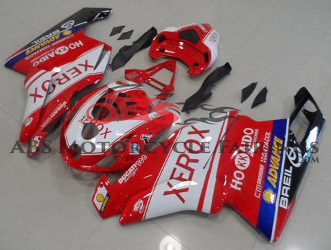 Red and White XEROX Hokkaido Fairing Kit for a 2003 & 2004 Ducati 749 motorcycle