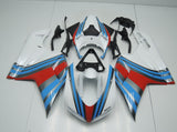 White, Blue, Silver and Red Fairing Kit for a 2007, 2008, 2009, 2010, 2011 & 2012 Ducati 1198 motorcycle
