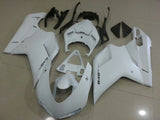 Matte White Fairing Kit for a 2007, 2008, 2009, 2010, 2011, 2012, 2013 & 2014 Ducati 848 motorcycle