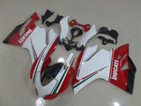 White, Red, Green and Black Fairing Kit for a 2011, 2012, 2013 & 2014 Ducati 899 motorcycle