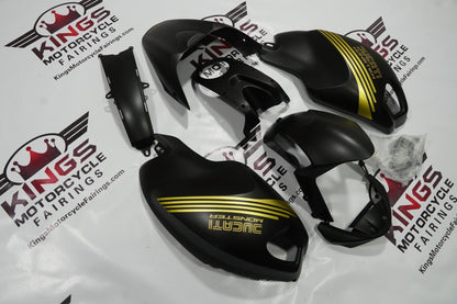 DUCATI MONSTER 696/796/1100 (2009-2016) MATTE BLACK & GOLD FAIRINGS at KingsMotorcycleFairings.com