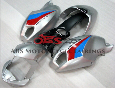 DUCATI MONSTER 696/796/1100 (2009-2016) SILVER, BLUE & RED FAIRINGS - KingsMotorcycleFairings.com