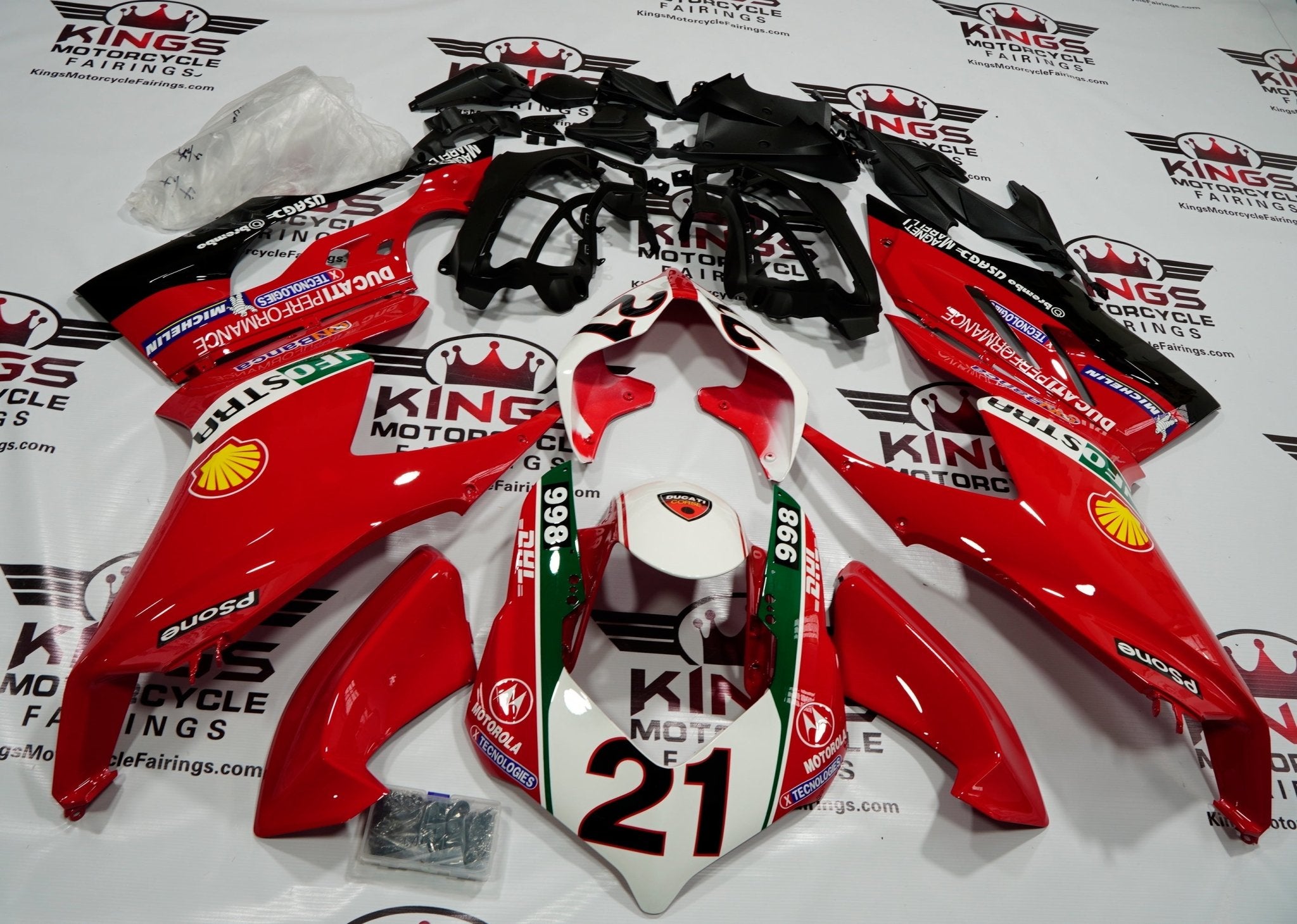 DUCATI PANIGALE V2 2020 2022 RED WHITE BLACK GREEN FAIRINGS