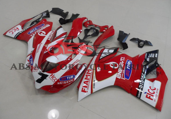 Ducati 899 (2011-2014) White & Red TIM Fairings