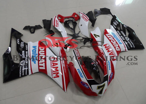 Ducati 899 (2011-2014) Red & White FIAMM #7 Fairings