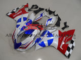White, Blue and Red Corse Star Fairing Kit for a 2011, 2012, 2013 & 2014 Ducati 1199 motorcycle