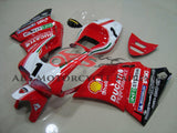 Red and White #1 Fairing Kit for a 2002 & 2003 Ducati 998 motorcycle.