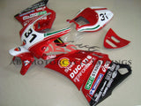 Red and White #31 Race Fairing Kit for a 2002 & 2003 Ducati 998 motorcycle