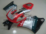 Silver, Red, Green and Black Fairing Kit for a 1994, 1995, 1996, 1997, 1998 & 1999 Ducati 916 motorcycle