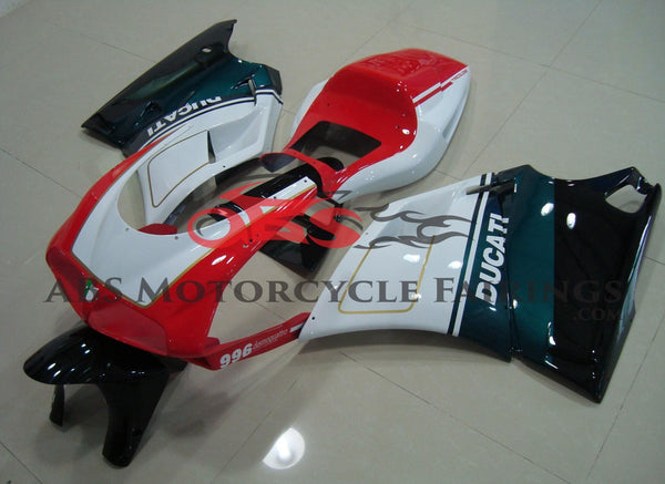 Ducati 916 (1994-1999) White, Red, Green, Black & Gold Fairings