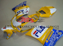Yellow, White and Blue Fila Fairing Kit for a 1994, 1995, 1996, 1997, 1998 & 1999 Ducati 916 motorcycle