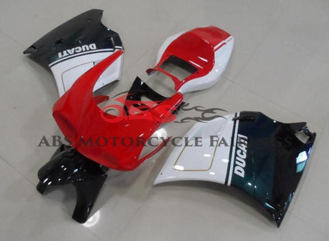 Red, White, Green, Black & Gold Fairing Kit for a 1994, 1995, 1996, 1997, 1998, 1999, 2000, 2001, 2002 & 2003 Ducati 748 motorcycle