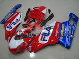 Red, White and Blue FILA Race Fairing Kit for a 2005 & 2006 Ducati 999 motorcycle