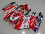 Red and White Xerox Fairing Kit for a 2005 & 2006 Ducati 999 motorcycle