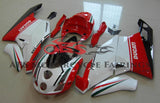 White, Red, Green and Black Fairing Kit for a 2003 & 2004 Ducati 749 motorcycle