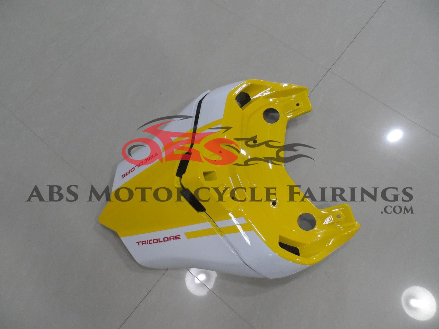 Yellow, White and Green Race Fairing Kit for a 2003 & 2004 Ducati 999 motorcycle