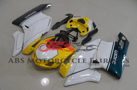 Ducati 999 (2003-2004) Yellow, White & Green Race Fairings