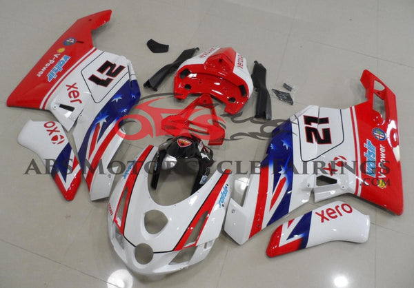 Red, White & Blue #21 Fairing Kit for a 2003 & 2004 Ducati 999 motorcycle