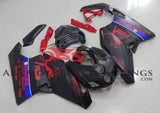 Matte Black & Red Puma Fairing Kit for a 2005 & 2006 Ducati 999 motorcycle
