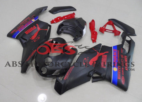 Ducati 999 (2005-2006) Matte Black & Red Puma Fairings