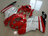 Red & White Stripe Fairing Kit for a 2003 & 2004 Ducati 749 motorcycle