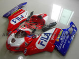 Red, White and Blue FILA Fairing Kit for a 2005 & 2006 Ducati 749 motorcycle