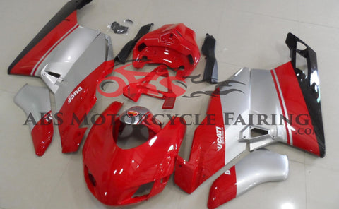 Ducati 999 (2003-2004) Red, Silver & Black Race Fairings