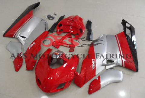 Ducati 999 (2005-2006) Red, Silver & Black Race Fairings