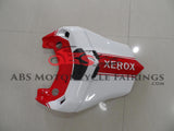White & Red Xerox Fairing Kit for a 2005 & 2006 Ducati 749 motorcycle.