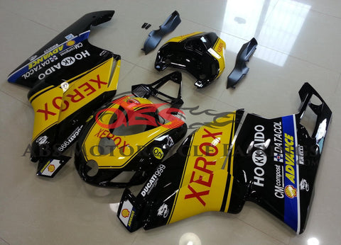 Yellow and Black Fairing Kit for a 2005 & 2006 Ducati 999 motorcycle