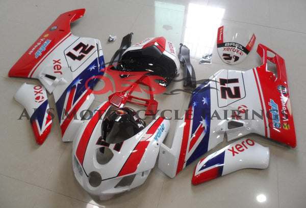 Red, White, Blue & Black #21 Fairing Kit for a 2005 & 2006 Ducati 999 motorcycle