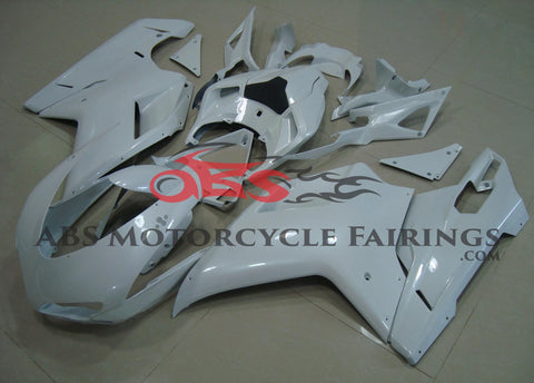 All White Fairing Kit for a 2007, 2008, 2009, 2010, 2011 & 2012 Ducati 1098 motorcycle