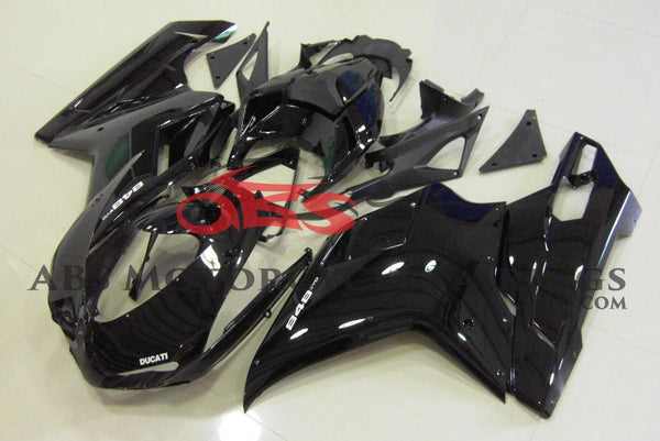 Gloss Black Fairing Kit for a 2007, 2008, 2009, 2010, 2011 & 2012 Ducati 1098 motorcycle