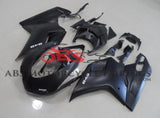 Matte Black and White Fairing Kit for a 2007, 2008, 2009, 2010, 2011 & 2012 Ducati 1198 motorcycle