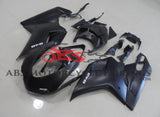 Matte Black and White Fairing Kit for a 2007, 2008, 2009, 2010, 2011 & 2012 Ducati 1098 motorcycle