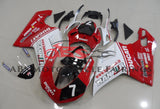 Red, White & Black #7 Fairing Kit for a 2007, 2008, 2009, 2010, 2011 & 2012 Ducati 1098 motorcycle