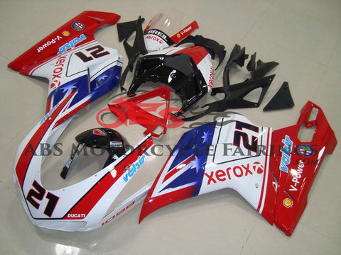 Ducati 1098 (2007-2012) Red, White & Blue Xerox Fairings