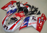 Red, White & Blue Xerox Fairing Kit for a 2007, 2008, 2009, 2010, 2011 & 2012 Ducati 1198 motorcycle