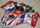 Red, White & Blue Bayliss Corse Xerox #21 Fairing Kit for a 2007, 2008, 2009, 2010, 2011, 2012, 2013 & 2014 Ducati 848 motorcycle
