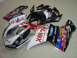Black & White Xerox Fairing Kit for a 2007, 2008, 2009, 2010, 2011, 2012, 2013 & 2014 Ducati 848 motorcycle